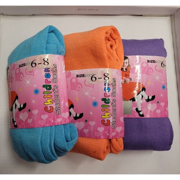 Bundle of Girls' Winter / School Tights, Variety of Colors, 3 pairs, size 6-8 - Picture 4 of 9